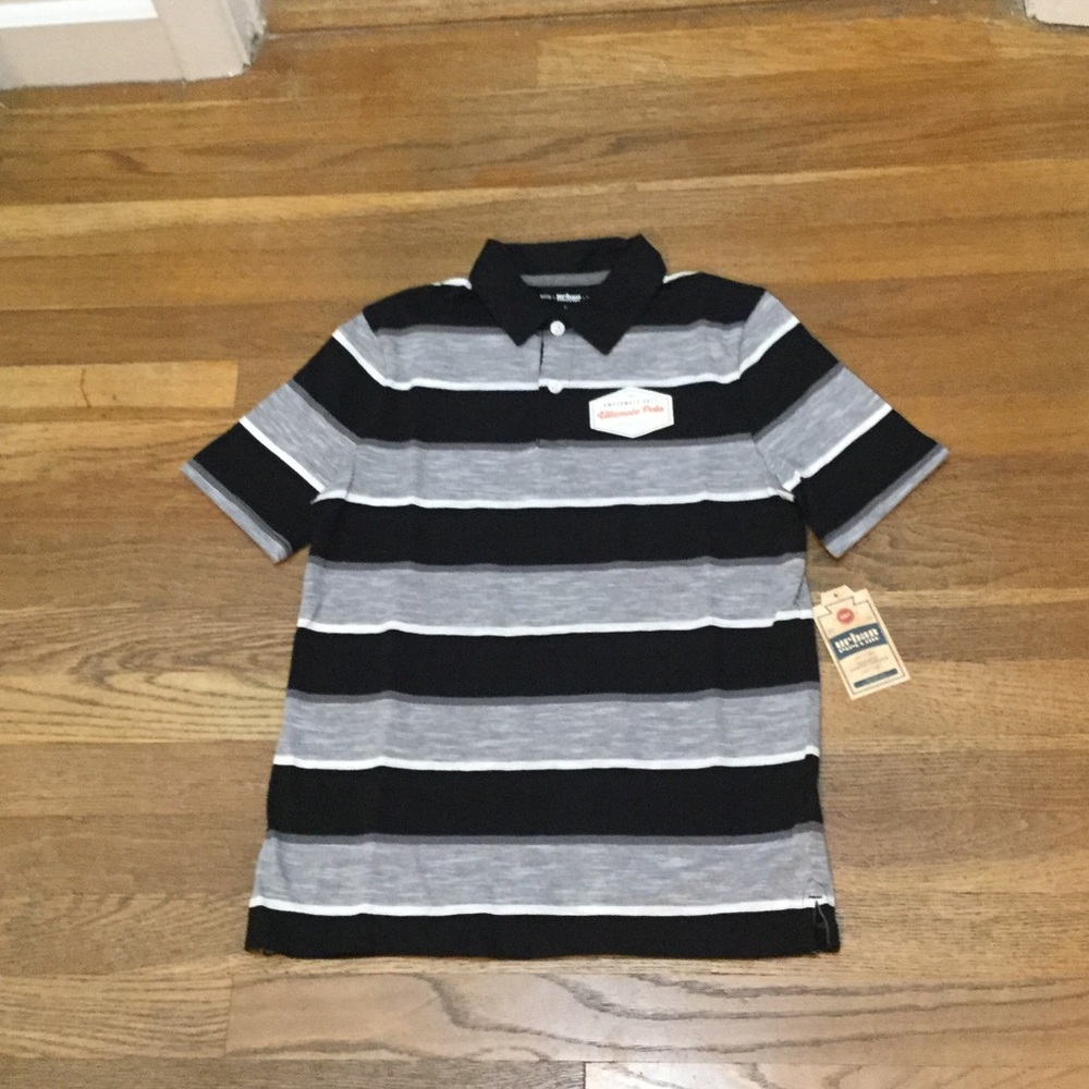 Boy’s Black and Gray Polo/NWT